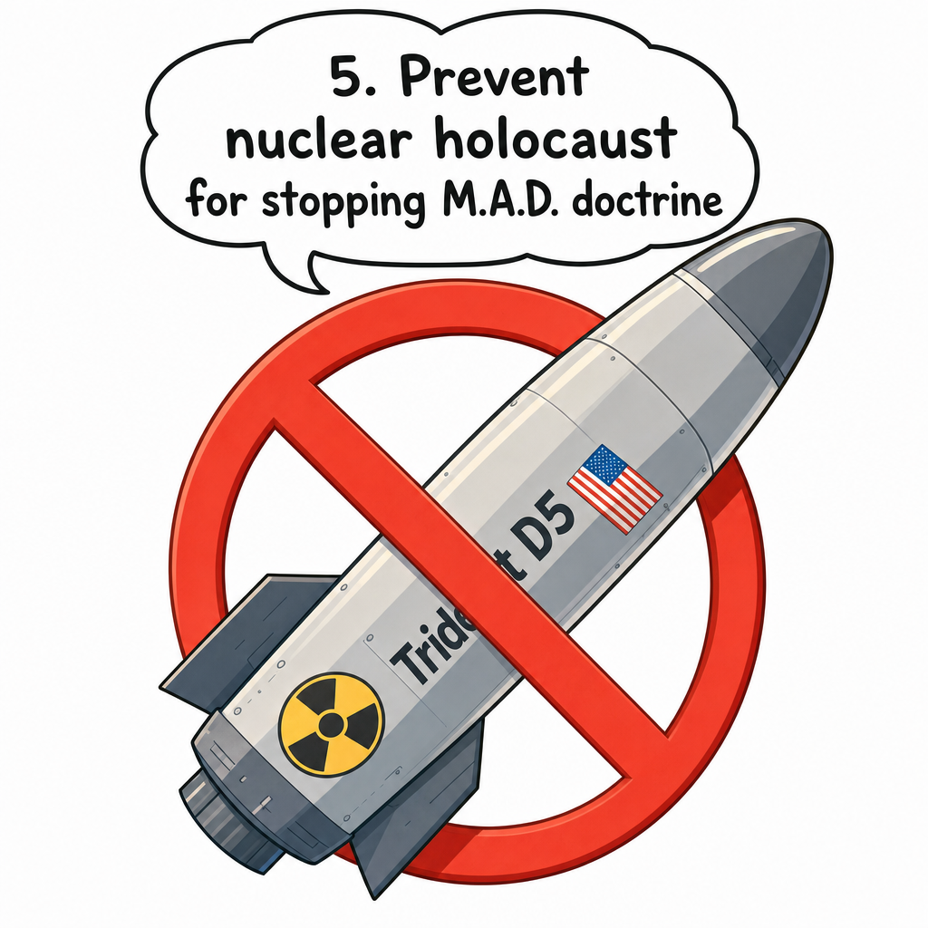 Prevent nuclear holocaust — for stopping MAD doctrine